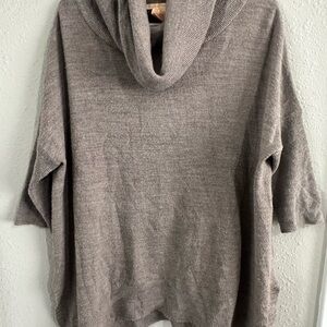Sweet Romeo Cowl Neck Sweater in Taupe